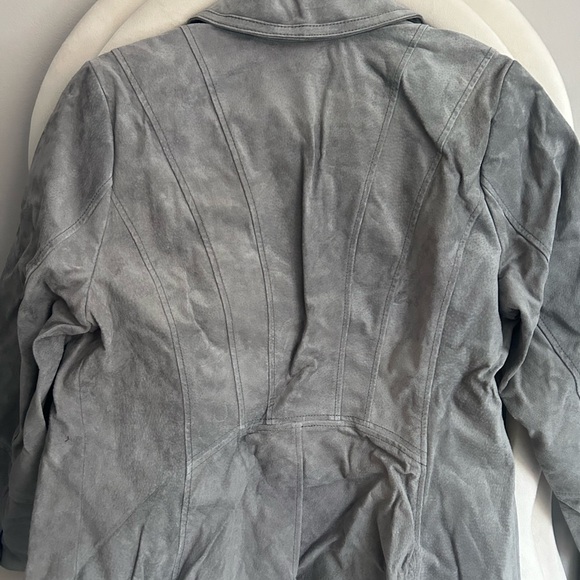 Woman’s Suede Grey Coat Isaac Mizrahi - Picture 1 of 4